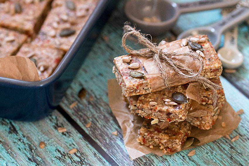 grain free breakfast granola bars stack