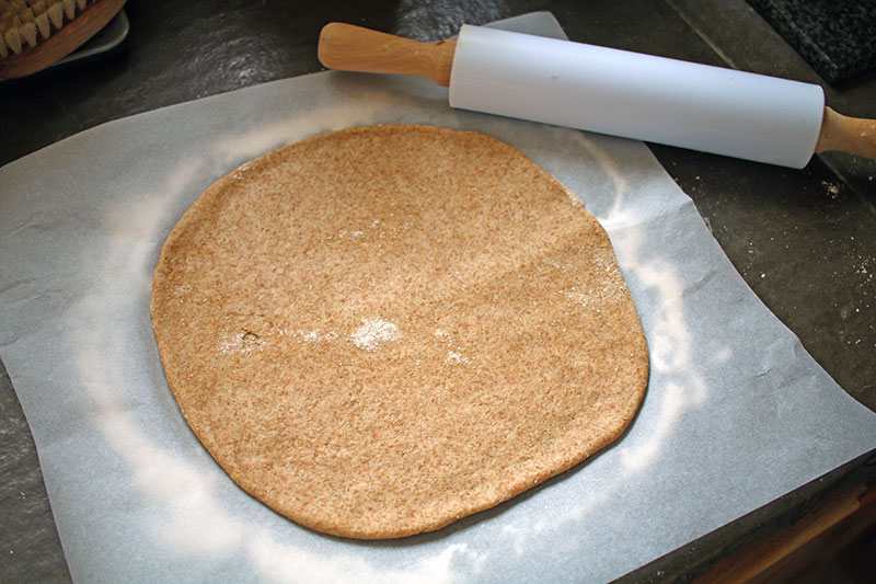 Rolled Out Spelt Pizza Base