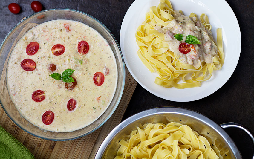 Avocado Lemon Sauce With Pasta