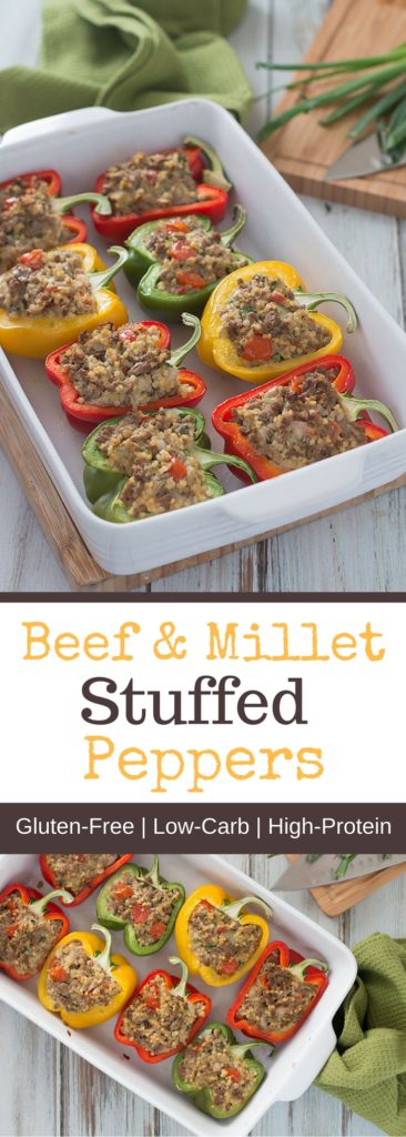 Beef & Millet Stuffed Peppers