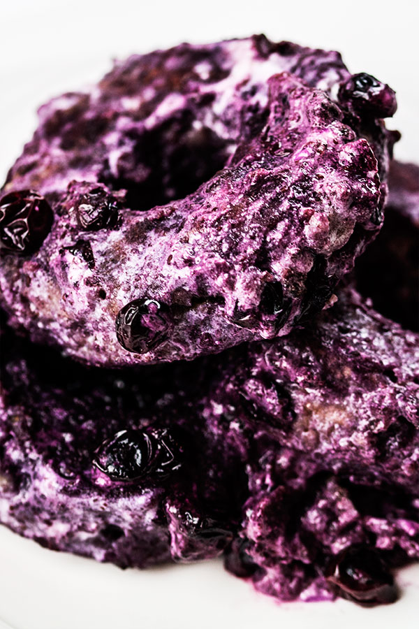 healthy vegan blueberry doughnuts