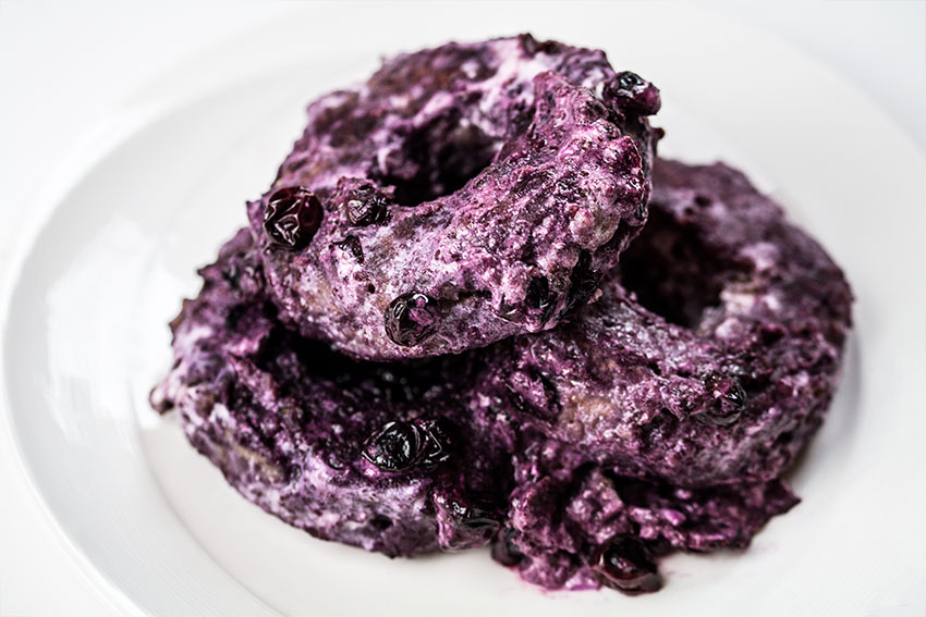 healthy vegan doughnuts recipe with blueberries