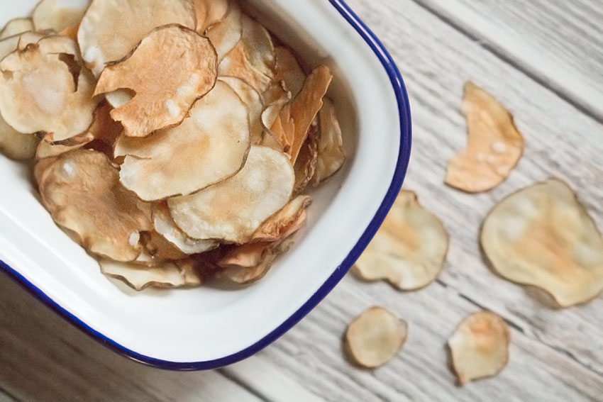 Jerusalem artichoke crisps