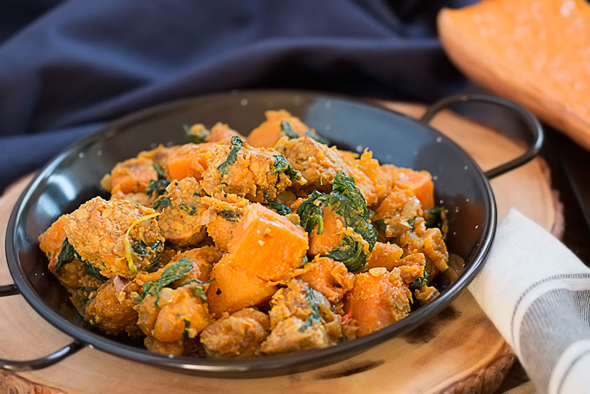 Tempeh, sweet potato and butternut squash hash| The Healthy Tart