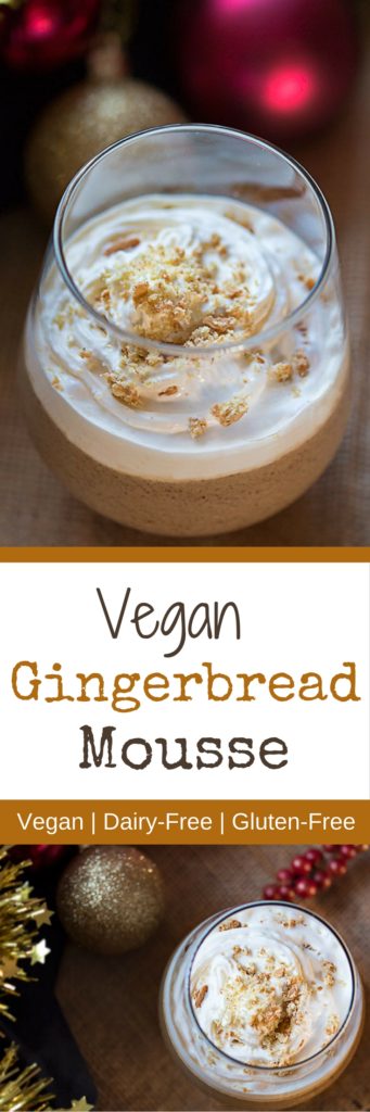 Vegan Gingerbread Mousse A delicious, coconut mousse with the warm flavours of gingerbread. Vegan and gluten-free, this easy gingerbread mousse is sure to become a favourite!
