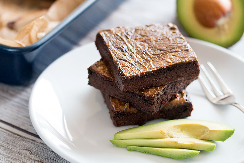 fudgy avocado brownies