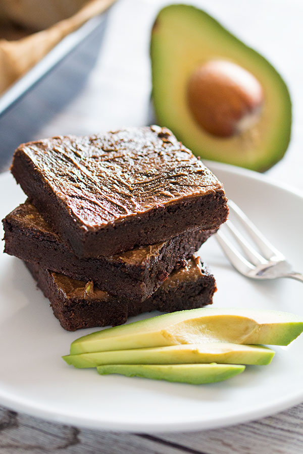 fudgy avocado brownies