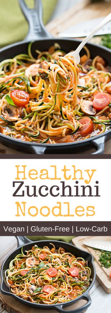 Zucchini Noodles With Tomato Vegetable Sauce