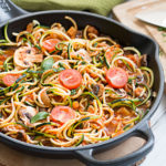 zucchini noodles with tomato vegetable sauce