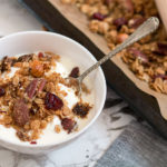 healthy granola in breakfast bowl