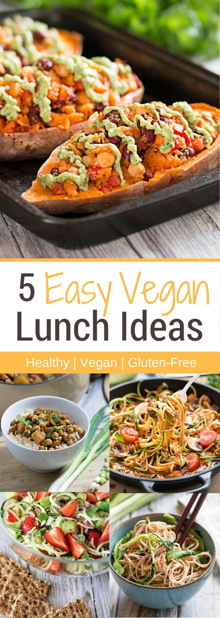 5 Easy Lunch Ideas that will make you want to go Vegan - The Healthy Tart