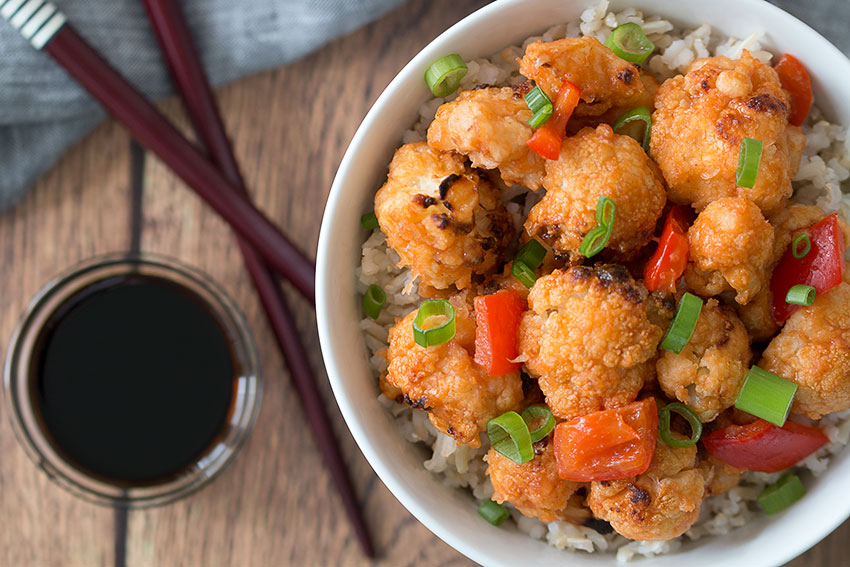 Healthy Baked Sweet and Sour Cauliflower