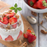Quinoa and strawberry parfait protein foods forbreakfast