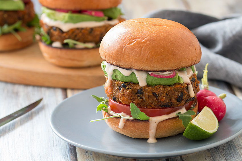 Quinoa black bean burgers