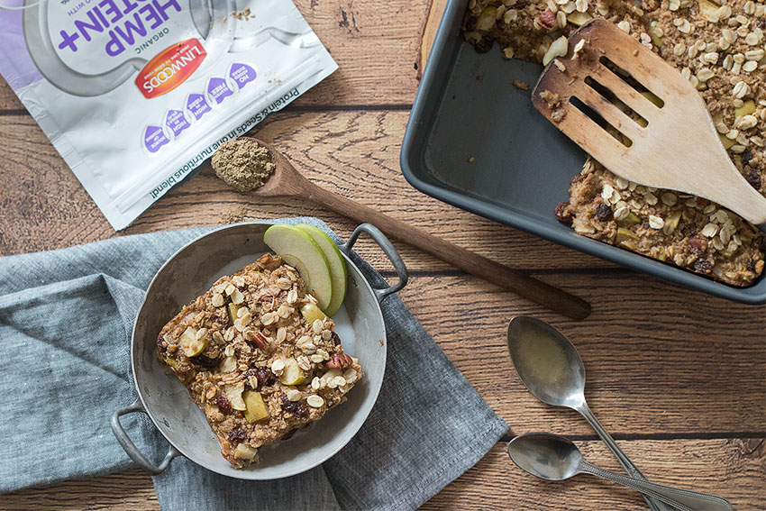 Baked Protein Oatmeal with Hemp Protein