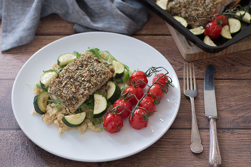 Roasted Hake With Hemp & Herb Crust The Healthy Tart