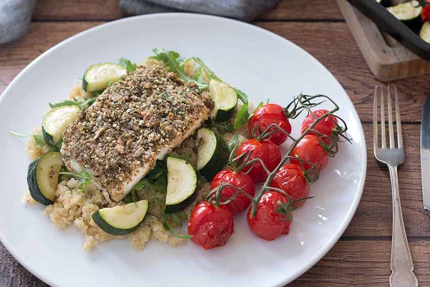 Roasted Hake With Hemp & Herb Crust