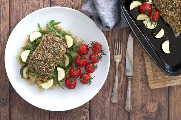 Roasted Hake With Hemp & Herb Crust The Healthy Tart