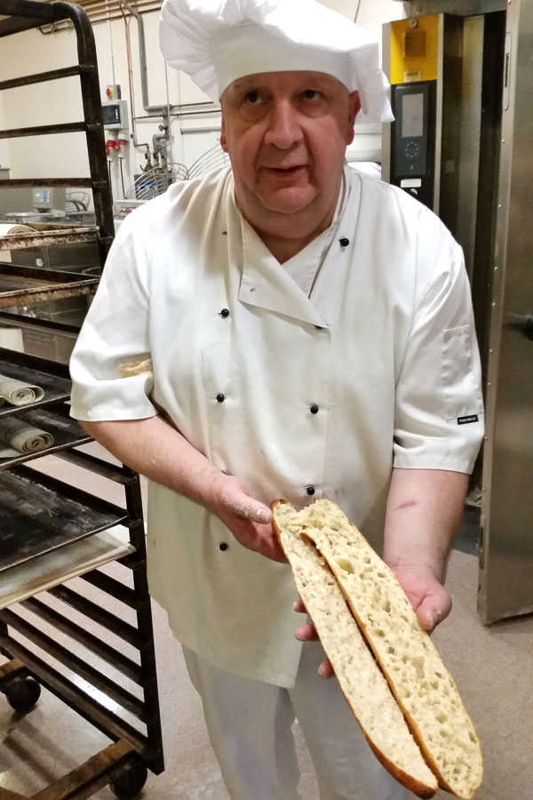 Fabrice with baguette