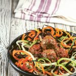 Nourish And Glow Rainbow Noodles with Marinara and Lentil Balls