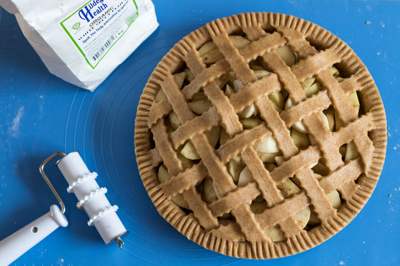 Healthier Apple Pie Latticework