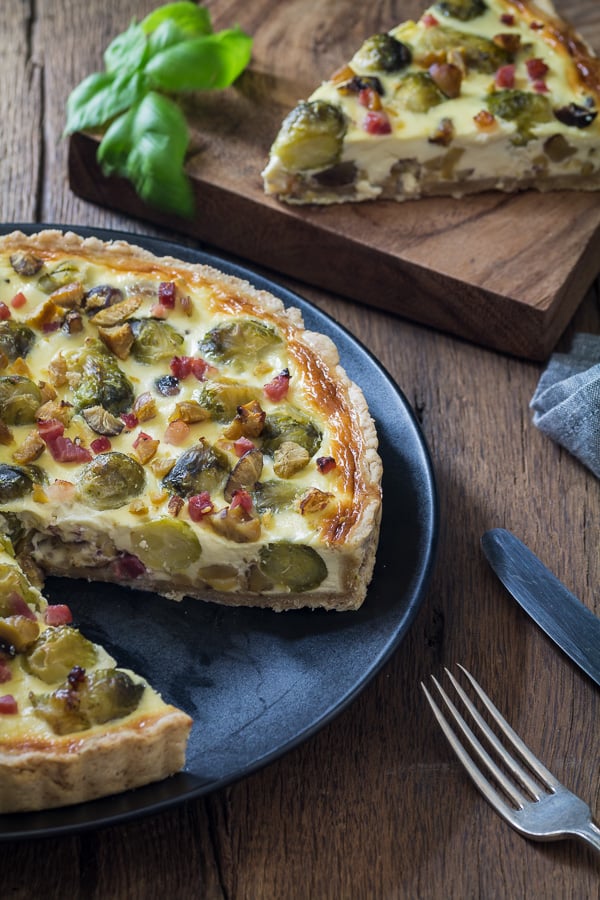 Brussels Sprouts and Chestnut Quiche