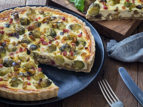 Brussels Sprouts and Chestnut Quiche