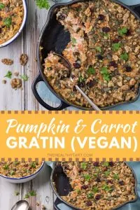 Vegan pumpkin and carrot gratin