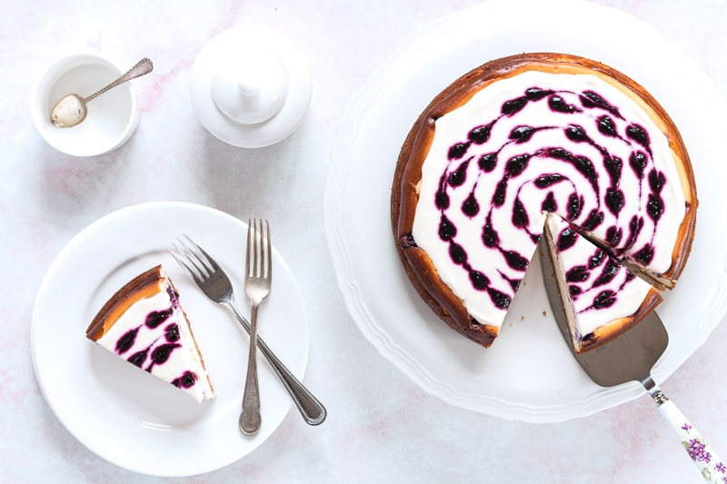 Valentine's Blueberry Cheesecake