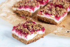 Raspberry Yoghurt Slices