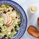 Brussels Sprout and Cauliflower Salad with creamy Honey Mustard Dressing