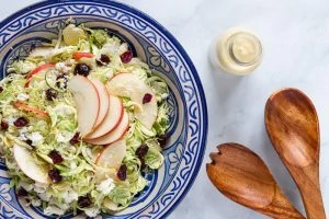 Brussels Sprout and Cauliflower Salad with creamy Honey Mustard Dressing